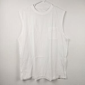 Lahgo Lunya Cool Every Day Muscle Tee Shirt in White Size XXL NWOT Sleeveless
